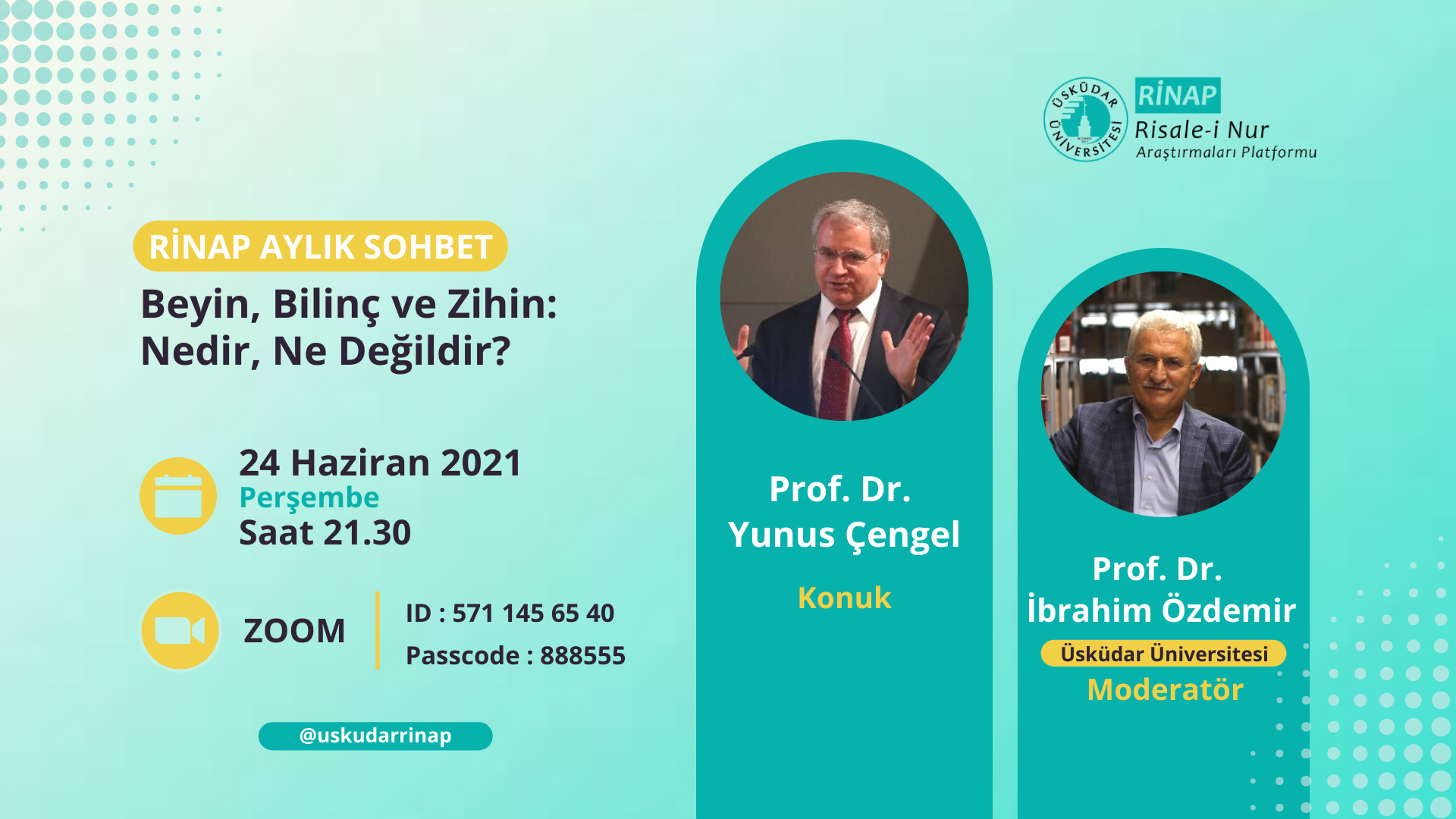 Aylık Sohbet – Beyin, Bilinç ve Zihin: Nedir, Ne Değildir?